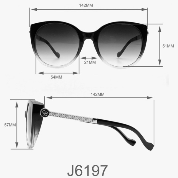 Jessica Simpson Women's J6197‎ Retro UVA & UVB Protective Cat Eye Sunglasses new - Picture 2 of 7